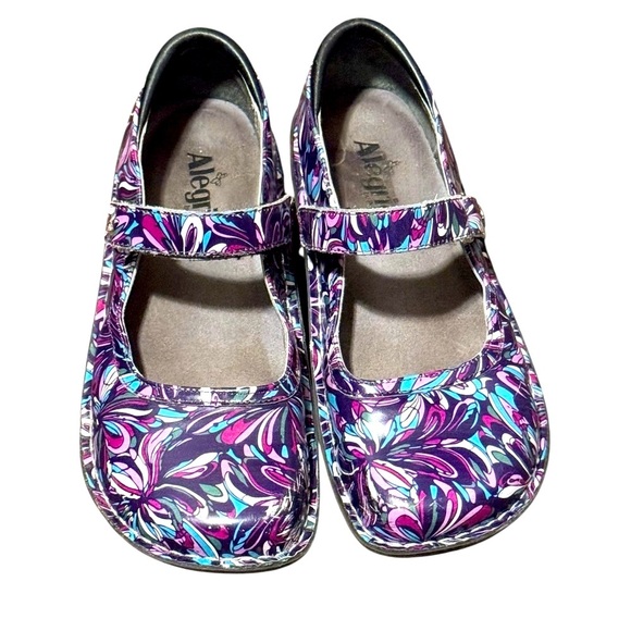Alegria Women’s Size 40 Floral Multi Splash Mary Jane Comfort Shoes - Picture 3 of 11